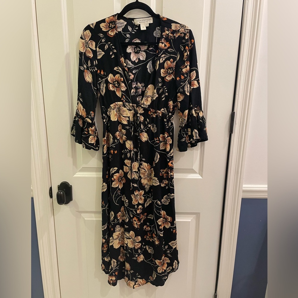 Saltwater Luxe Floral Midi Dress